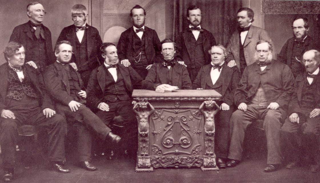 Photograph of the Rochdale Pioneers from 1865